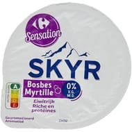 Carrefour sensation skyr mytille 0% mg 150g