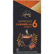 Carrefour sélection café capsules compatibles nespresso espresso caramella intensité n° 6 x10 - 52g
