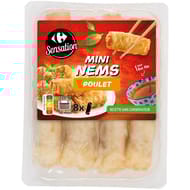 Carrefour sensation mini nems poulet avec sauce nuoc mâm x8 260g