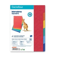 Carrefour 6 intercalaires 21x29.7 cm A4 carte lustrée