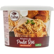 Carrefour Extra rillettes de poulet rôti 400g
