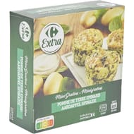 Carrefour extra mini gratins pomme de terre épinard 4x120g
