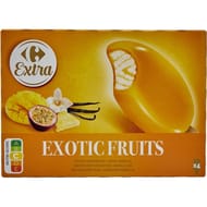 Carrefour extra 4 bâtonnets glace fruits exotiques 312g