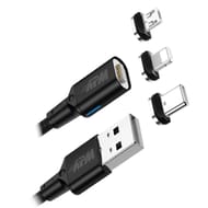 Apm câble magnétique 3 en 1 lightning type c micro usb 1m 570380