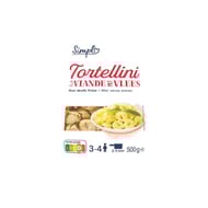 Simpl pâtes fraîches Tortellini à la viande 500g