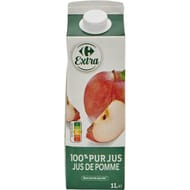 Carrefour extra pur jus de pomme 100% 1l