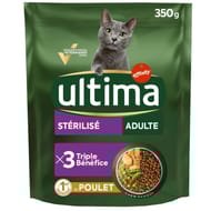 Ultima croquettes chat stérilisé poulet 350g