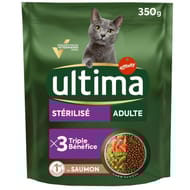 Ultima croquettes chat stérilisé saumon 350g