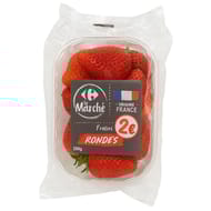 Fraise ronde barquette 250g carrefour le marché