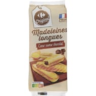 Carrefour original madeleines longues coeur chocolat 240g
