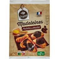 Carrefour original madeleines marbrées au chocolat 500g