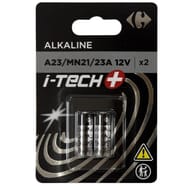 Carrefour 2 piles alcalines A23 i-tech+
