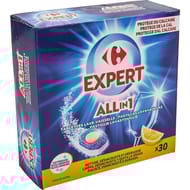 Carrefour expert tablettes lave-vaisselle citron tout en 1 x30