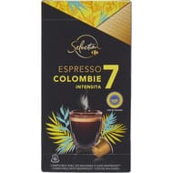 Carrefour sélection café capsules espresso colombie IGP x 10-52g