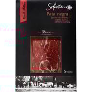 Carrefour sélection jambon pata negra 36 mois d'affinage minimum 5 tranches 60g