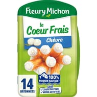 Fleury Michon 14 bâtonnets surimi coeur frais chèvre 224g