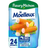 Fleury michon 24 bâtonnets surimi moelleux 360g