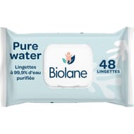 Biolane lingettes pure water x48