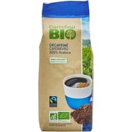 Carrefour bio café moulu décaféiné 100% arabica bio 250g