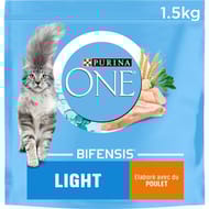 PURINA ONE Light Croquettes pour chat adulte au Poulet et au Blé - 1,5kg