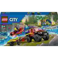 60412 - Lego City - Le camion de pompiers 4x4 et le canot de sauvetage