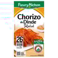 Fleury michon chorizo de dinde halal tranché 100g