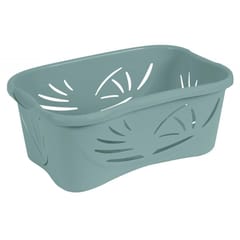 Eda corbeille à linge flora vert eucalyptus 37l