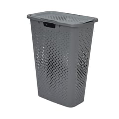 Carrefour Home coffre à linge 40l gris