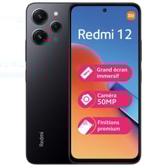 Xiaomi smartphone écran 6.79" REDMI 12 128GO 4G NOIR