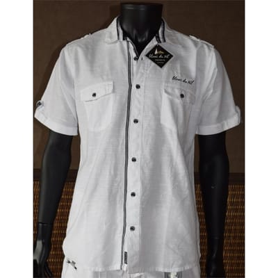 Chemise atlas manches courtes BLANC XL