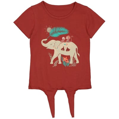 Tee shirt manches courtes noué fille TERRE 14 ANS