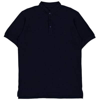 Polo manches courtes col mao homme MARINE S