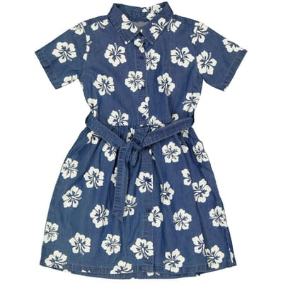 Robe manches courtes PRINT DENIM 14 ANS