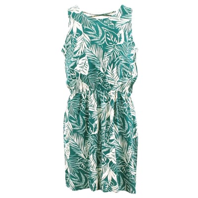 Robe courte sans manches GREEN LEAF AOP T46