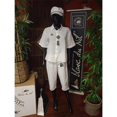 Chemise manches courtes femme BLANC M/L