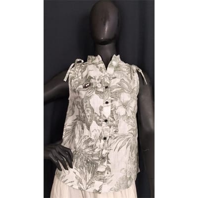 Chemisier femme FEUILLES VERTES T6