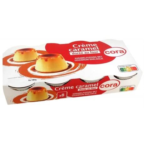 Cora crème caramel 8x100g