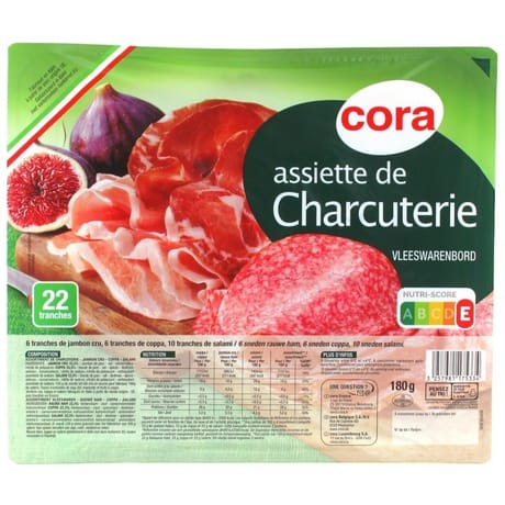Cora assiette de charcuterie 180g