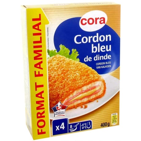 Cora cordon bleu de dinde 4x100g