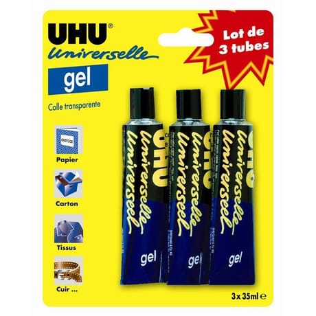 Uhu 3 tubes gel 35 ml extra