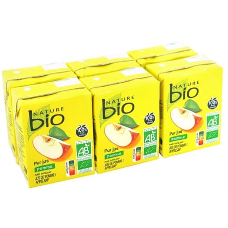 Nature bio pur jus pomme 6 x 20cl