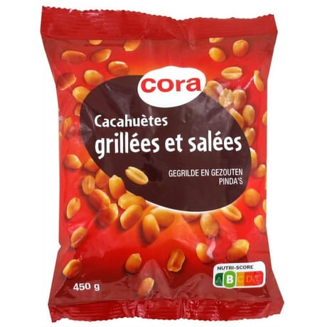 Cora cacahuètes grillées et salées 450g