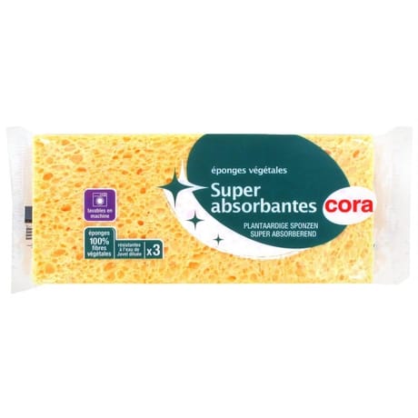 Cora éponges végétales super absorbantes x3
