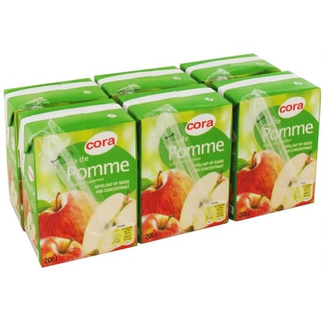 Cora jus de pomme à base de concentré 6 x 20cl