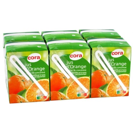 Cora jus d'orange briquette 6 x 20cl