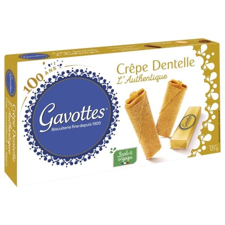 Gavottes crêpe dentelle nature 125g