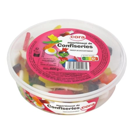 Cora kido assortiment de confiseries boite 600g