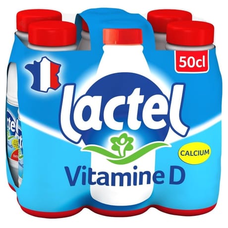 Lactel lait entier 6x50cl