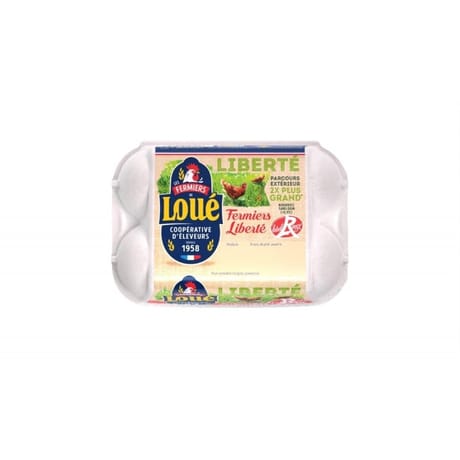 Loué 6 oeufs fermiers de poules élevées en plein air label rouge moyen