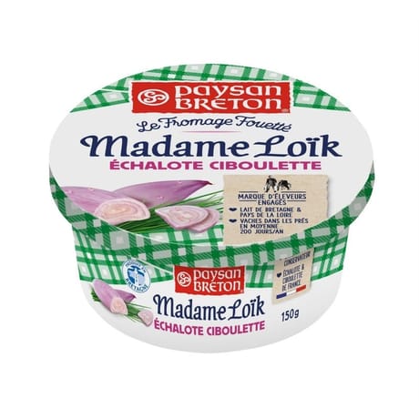 Paysan Breton le fromage fouetté Mme Loïk échalote ciboulette 150g